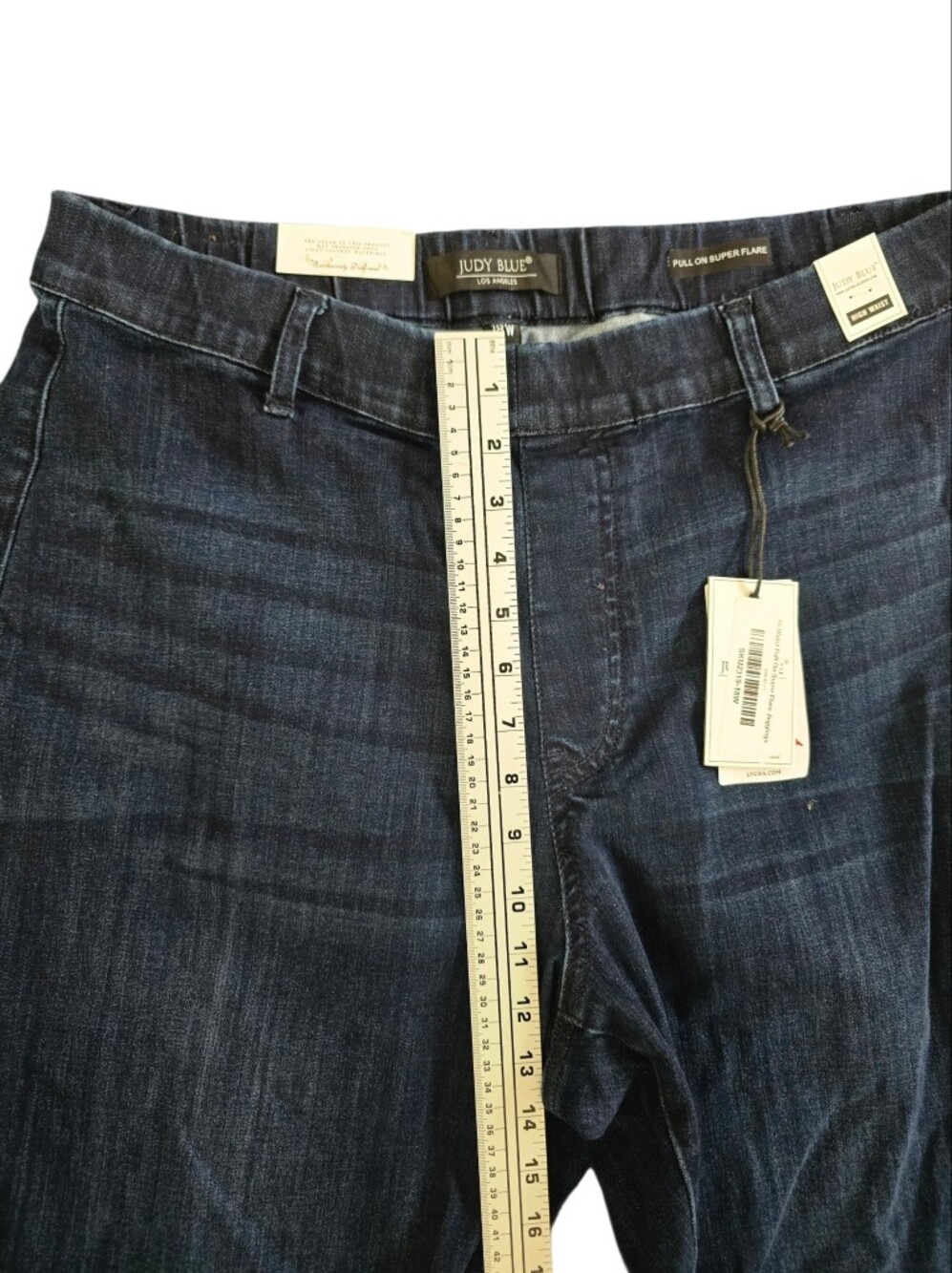 Judy Blue High Waisted Suoer Flare Pull On Denim Jeans Size 18W NWT - Picture 6 of 7